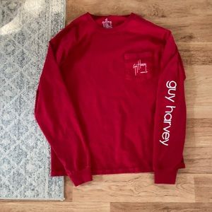 Guy Harvey Original Red Long Sleeve Swordfish Shirt
